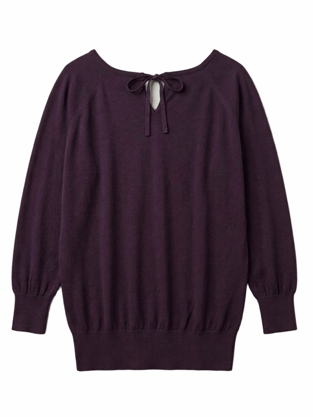 𝅺Plus Size X (14/16) Deep Purple Lightweight Lady Woman Long Sleeve Sweater